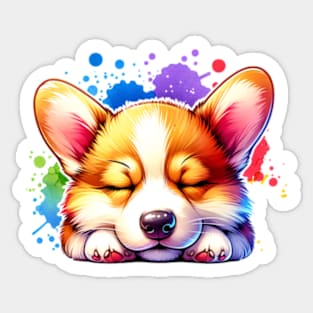 Dreamy Corgi Bliss Sticker